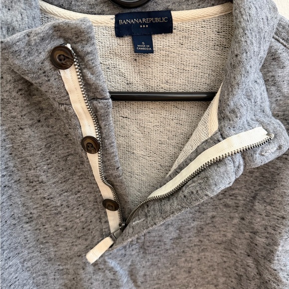Banana Republic gray men's quarter-zip - Picture 4 of 5